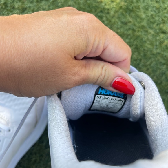 Hoka One One White Running Shoes - Picture 2 of 3